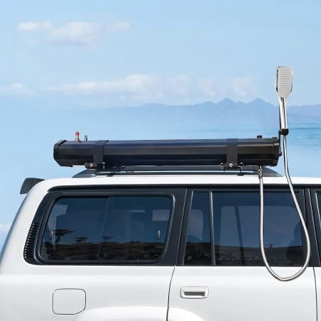 Solar-Dusche Auto, Camping, Tragbar, 30 Liter Kapazität, Handdusche und Offroad-Spritzpistole, Schwarz, Cordoba