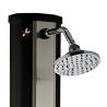 Solar-Dusche für Garten und Pool, 35 Liter, Fußdusche, Regenduschkopf, PVC+ABS, Schwarz, Matt Nickel, Cadiz