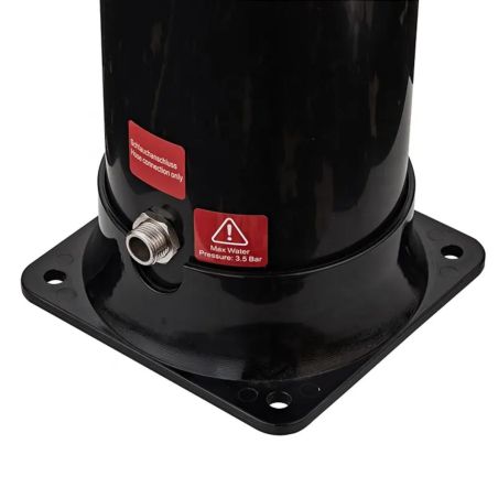 Solar-Dusche für Garten und Pool, 35 Liter, Fußdusche, Regenduschkopf, PVC+ABS, Schwarz, Matt Nickel, Cadiz