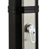 Solar-Dusche für Garten und Pool, 35 Liter, Fußdusche, Regenduschkopf, PVC+ABS, Schwarz, Matt Nickel, Cadiz