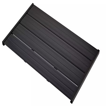 Solar-Dusche für Garten und Pool, 35 Liter, Fußdusche, Regenduschkopf, PVC+ABS, Schwarz, Matt Nickel, Cadiz