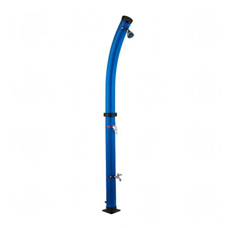 Solar-Dusche für Garten und Pool, 20 Liter, Fußdusche, Regenduschkopf, PVC+ABS, Blau, Sevilia