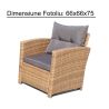Möbelset für Garten oder Terrasse – Sofa, Sessel, Bank + Tisch mit Glasplatte, inklusive Kissen, Polyrattan, Bali
