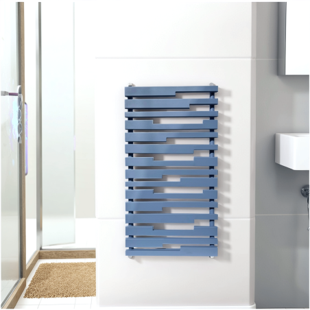 Heizkörper, Blau, 112x60 cm, 662 W, 15 Elemente, Handtuchheizkörper aus Stahl, Emir Heizkörper, Blau, 112x60 cm, 662 W, 15 Elemente, Handtuchheizkörper aus Stahl, Emir