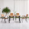 Möbelset für Garten oder Terrasse – Aluminiumgestell, Tisch mit WPC-Tischplatte, 4 Stühle, Eliza Möbelset für Garten oder Terrasse – Aluminiumgestell, Tisch mit WPC-Tischplatte, 4 Stühle, Eliza