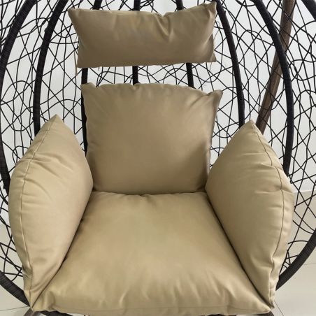 Hängesessel California Brown, Entspannungssessel zum Aufhängen, für Garten oder Wohnzimmer, komfortabel, 3D-Rattan