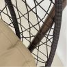 Hängesessel California Brown, Entspannungssessel zum Aufhängen, für Garten oder Wohnzimmer, komfortabel, 3D-Rattan