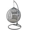 Hängesessel California Grey, Entspannungssessel zum Aufhängen, für Garten oder Wohnzimmer, komfortabel, 3D-Rattan