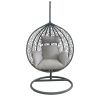 Hängesessel California Grey, Entspannungssessel zum Aufhängen, für Garten oder Wohnzimmer, komfortabel, 3D-Rattan