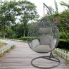 Hängesessel California Grey, Entspannungssessel zum Aufhängen, für Garten oder Wohnzimmer, komfortabel, 3D-Rattan