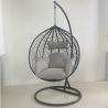 Hängesessel California Grey, Entspannungssessel zum Aufhängen, für Garten oder Wohnzimmer, komfortabel, 3D-Rattan