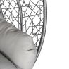 Hängesessel California Grey, Entspannungssessel zum Aufhängen, für Garten oder Wohnzimmer, komfortabel, 3D-Rattan