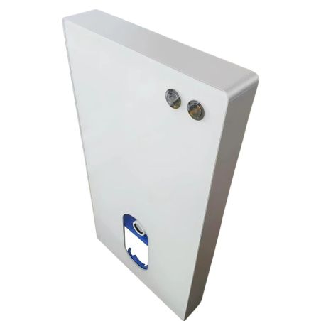 WC-Rahmen mit Spülkasten aus weißem Sicherheitsglas, Größe 50x103 cm, Bodenmontage, Ego-Lilium