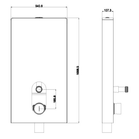 WC-Rahmen mit Spülkasten aus weißem Sicherheitsglas, Größe 50x103 cm, Bodenmontage, Ego-Lilium