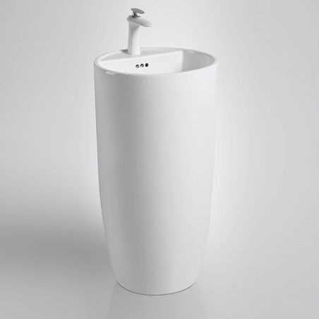 Standwaschbecken Fida, Weiß, 45 x 45 x 85 cm, Bodenmontage, Sanitärkeramik
