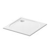 Duschwanne, quadratisch, glänzend Weiß, Mineralkomposit, Höhe 2,5 cm, 80x80-90x90 cm, Fresca