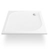 Duschwanne, quadratisch, glänzend Weiß, Mineralkomposit, Höhe 2,5 cm, 80x80-90x90 cm, Fresca