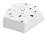 Duschwanne, Weiß, Terrazzo Finish, Mineralkomposit, Höhe 2,5 cm, Maße 100-120x80-90 cm, zuschneidbar, Antonio