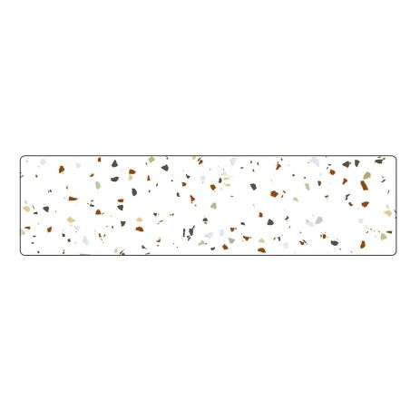 Duschwanne, Weiß, Terrazzo Finish, Mineralkomposit, Höhe 2,5 cm, Maße 100-160x80-90 cm, zuschneidbar, Antonio