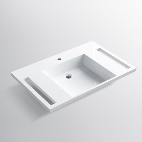 Waschbecken, Glänzend Weiß,...