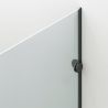 Duschkabine, festem Wandteil, Schiebetür, 8 mm Glas, Nano-Beschichtung, Mattschwarz, Größen 70-90x100-120-160 cm, Solana