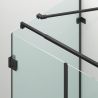 Duschkabine, 3-seitig, Pendeltür, Mattschwarz, 8 mm Glas, Nano-Beschichtung, Größen 70-80-90x100-120 cm, Trinity
