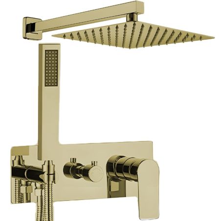 Duschsystem, Mattgold, 2...
