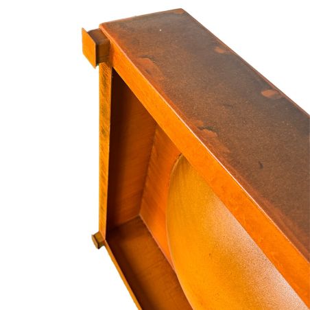 Kamin, 2 mm Cortenstahl, Maße: 80x80x20 cm, Magma