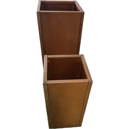 Modularer Pflanzkübel, 2 mm Cortenstahl, Höhe 60 oder 80 cm, Neoglow