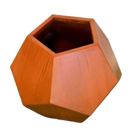Polygonaler Pflanzkübel, 2 mm Cortenstahl, Durchmesser 38-55 cm, FlorArt