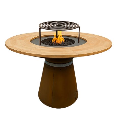 Holzgrill mit großer...