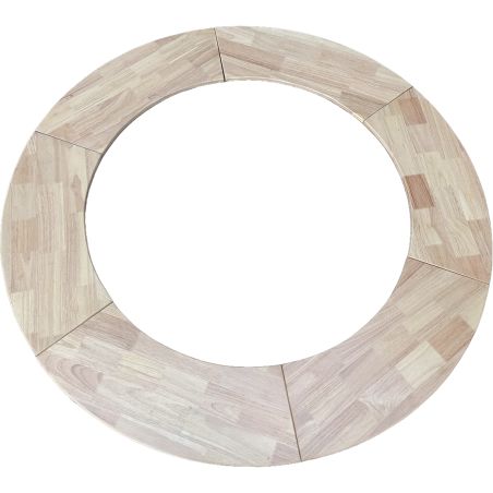 Holzgrill mit Gusseisenplatte und Holzarbeitsfläche, Stauraum für Holz, 2 mm Cortenstahl, Ø 100 x H 90 cm, Avangarde