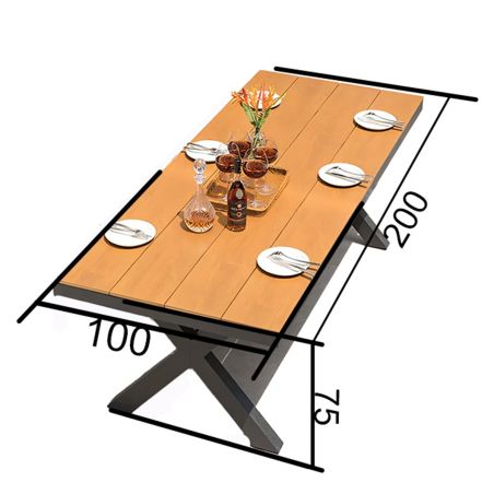 Möbelset für 6 Personen, Garten oder Terrasse, Aluminium in dunkelgrau, Tisch 200 cm + 6 Stühle mit grüner Seilflechtung, Zen