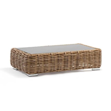 Möbelset, Garten oder Terrasse, Sofa, 2 Sessel, Kaffeetisch, Aluminiumgestell, Polyrattan, Augusta
