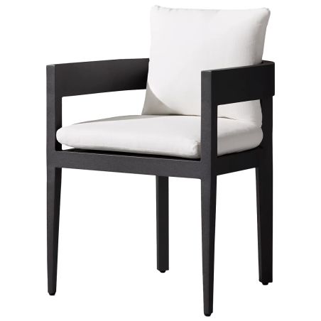 Möbelset für 4 Personen, Garten oder Terrasse, Aluminium, runder Tisch und 4 Stühle, 100% Olefin-Gewebe, Costa Rica