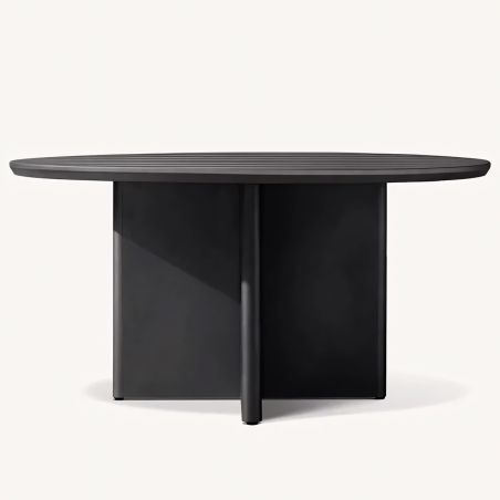 Möbelset für 4 Personen, Garten oder Terrasse, Aluminium, runder Tisch und 4 Stühle, 100% Olefin-Gewebe, Costa Rica