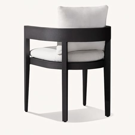 Möbelset für 4 Personen, Garten oder Terrasse, Aluminium, runder Tisch und 4 Stühle, 100% Olefin-Gewebe, Costa Rica