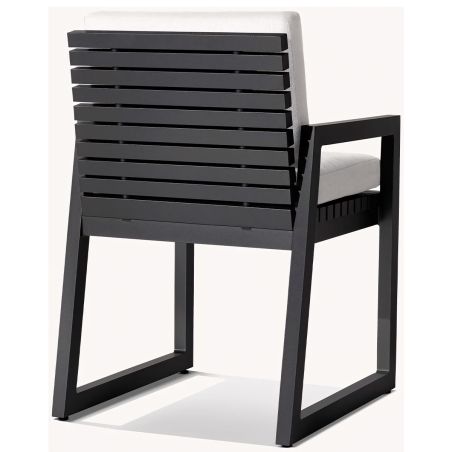 Möbelset für 6 Personen, Garten oder Terrasse, Aluminium, Tisch 213x100 cm + 6 Stühle, 100% Olefin-Gewebe, Mykonos