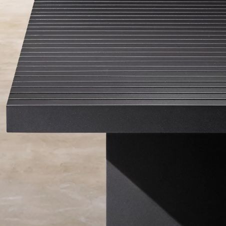 Möbelset für 6 Personen, Garten oder Terrasse, Aluminium, Tisch 213x100 cm + 6 Stühle, 100% Olefin-Gewebe, Mykonos
