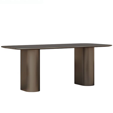 Möbelset für 6 Personen, Garten oder Terrasse, Aluminium, robuster Tisch 214x100 cm + 6 Stühle mit Seilgeflecht, Nova Luxe
