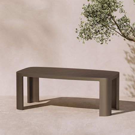 Möbelset für 6 Personen, Garten oder Terrasse, Aluminium, Tisch 214x102 cm + 6 Stühle, 100% Olefin-Gewebe, Bora Bora