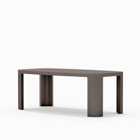 Möbelset für 6 Personen, Garten oder Terrasse, Aluminium, Tisch 214x102 cm + 6 Stühle, 100% Olefin-Gewebe, Bora Bora
