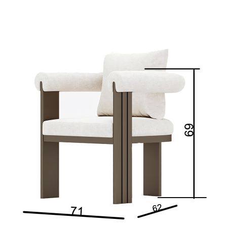 Möbelset für 6 Personen, Garten oder Terrasse, Aluminium, Tisch 214x102 cm + 6 Stühle, 100% Olefin-Gewebe, Bora Bora