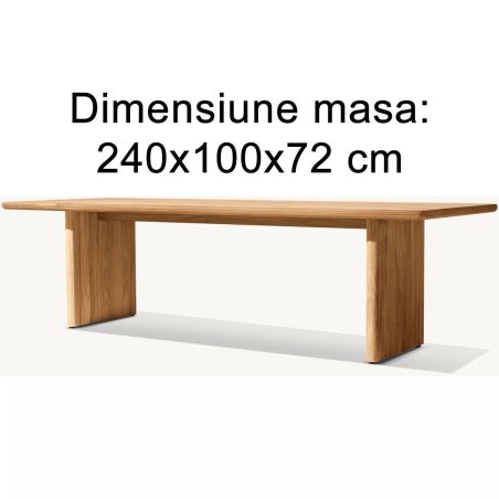 Möbelset, Garten oder Terrasse, großer Tisch und 8 Stühle, Voll-Teakholz, inklusive Kissen, Primavera