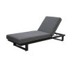 Verstellbare Strandliege mit Polster, Aluminiumrahmen, ideal für Pool, Terrasse, Porto