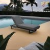 Verstellbare Strandliege mit Polster, Aluminiumrahmen, ideal für Pool, Terrasse, Porto