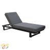 Verstellbare Strandliege mit Polster, Aluminiumrahmen, ideal für Pool, Terrasse, Porto