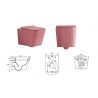 Toilettenschüssel, Rimless, Lachsrosa Matt, Power Colour, Wandmontage, inkl. Slim-Duroplast-Sitz mit Soft-Close, Alfonso