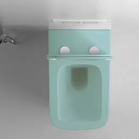 Toilettenschüssel, Rimless, Mintgrün Matt, Power Colour, Wandmontage, inkl. Slim-Duroplast-Sitz mit Soft-Close, Alfonso