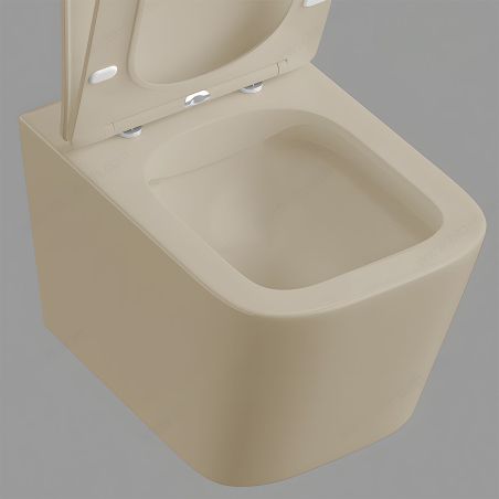 Toilettenschüssel, Rimless, Jasmin Matt, Power Colour, Wandmontage, inkl. Slim-Duroplast-Sitz mit Soft-Close, Alfonso
